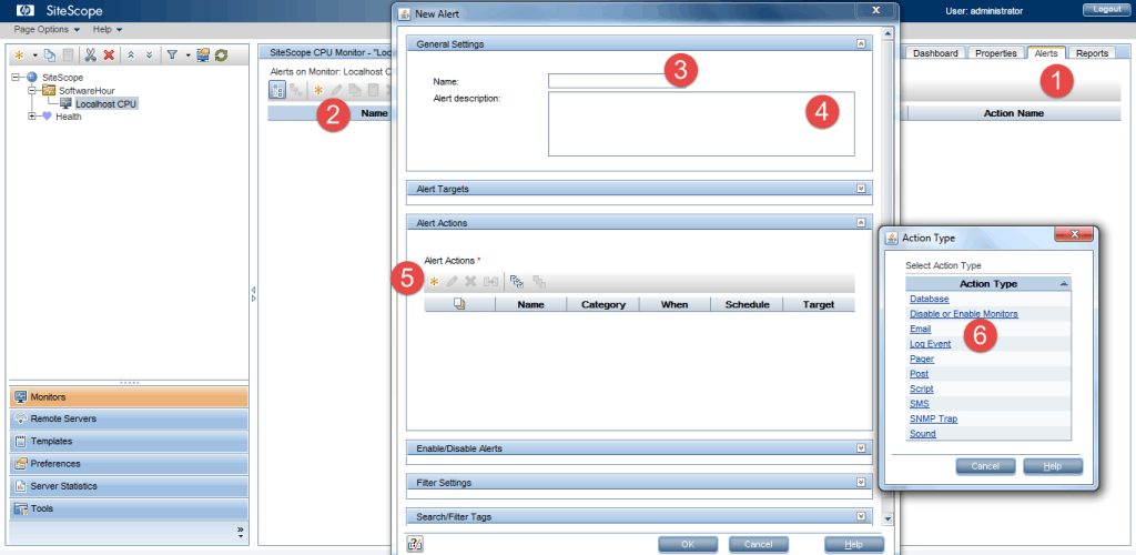 Sitescope Alert Setup 1