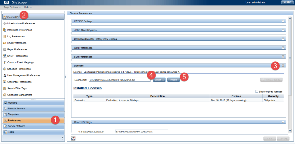 Sitescope License Installation