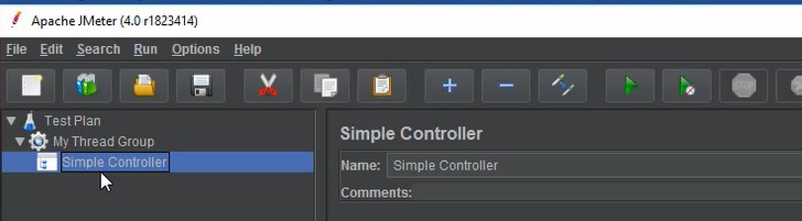Simple Controller in JMeter