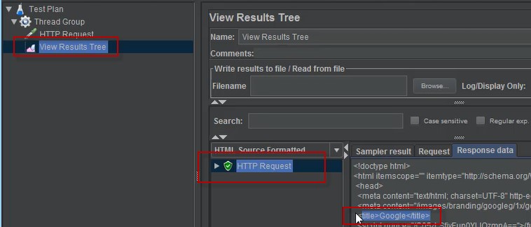 Response Assertion - View Results Tree
