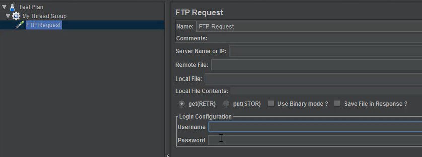 Sampler in JMeter - FTP Request