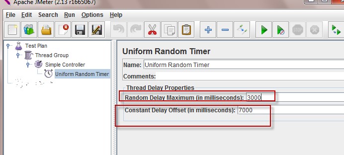 Timers in JMeter - Uniform Random Timer